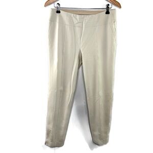 John Mark Cream Pull Up Stretch Ankle Pants Viscose Stunning on size Medium